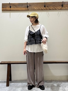 「キャミソール」｜RENAさん（レディース・153cm・40代）の秋コーディネート