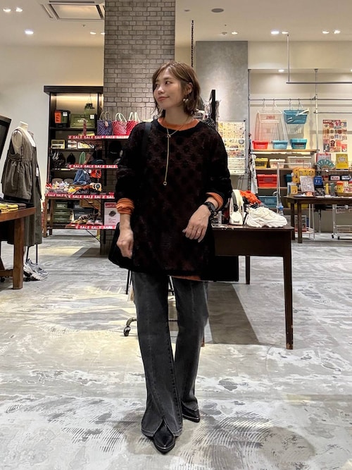 シャルレ　ジャガードプルオーバーショコラ　M〜L レーシージャガード リブプルオーバー chw23s035-ファッション