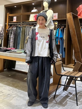 「アイテム（帽子）」を使った、RENAさん（レディース・153cm・40代）の夏コーディネート