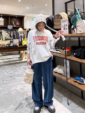 「niko and...（ニコアンド）のボリュームソールスニーカー（スニーカー）」を使った、RENAさん（レディース・153cm）の秋コーディネート