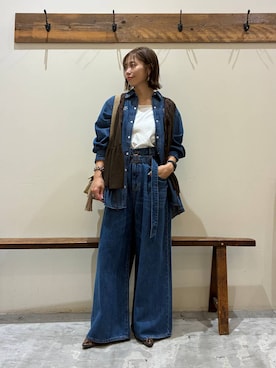 「アイテム（ベスト）」を使った、RENAさん（レディース・153cm・40代）の夏コーディネート