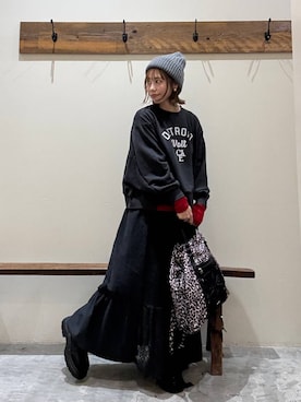 「アイテム（バックパック/リュック）」を使った、RENAさん（レディース・153cm・40代）の秋コーディネート