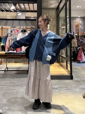「アイテム（バックパック/リュック）」を使った、RENAさん（レディース・153cm）の夏コーディネート