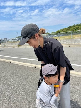「niko and...（ニコアンド）のアイテム（スウェットパンツ）」を使った、RENAさん（レディース・153cm）の夏コーディネート