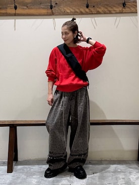 「アイテム（バックパック/リュック）」を使った、RENAさん（レディース・153cm・40代）の秋コーディネート