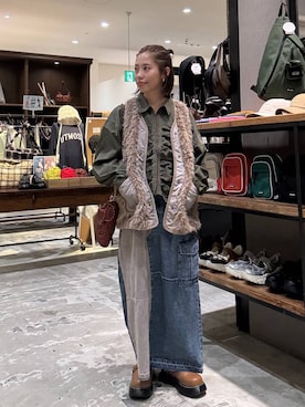 「アイテム（ドレスシューズ）」を使った、RENAさん（レディース・153cm）の秋コーディネート