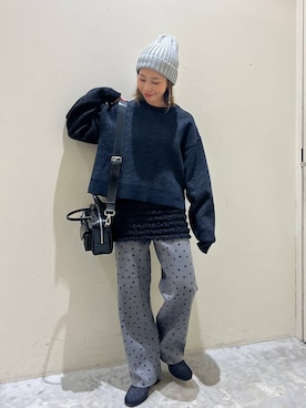 「アイテム（帽子）」を使った、RENAさん（レディース・153cm・40代）の秋コーディネート