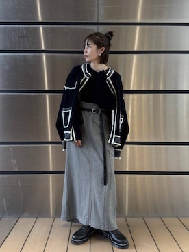「アイテム（カーディガン/ボレロ）」を使った、RENAさん（レディース・153cm・40代）の夏コーディネート