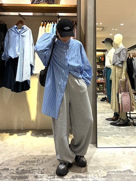 「アイテム（キャップ）」を使った、RENAさん（レディース・153cm・40代）の夏コーディネート
