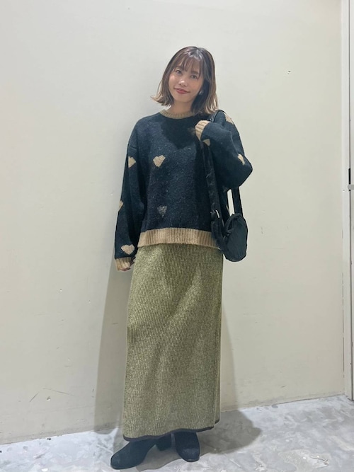 ニコ セール】ハートジャガードニットプルオーバー（ニット/セーター