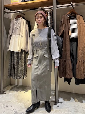 「アイテム（バックパック/リュック）」を使った、RENAさん（レディース・153cm・40代）の秋コーディネート
