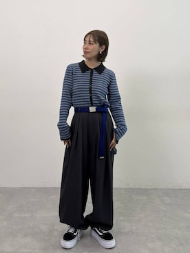 「アイテム（カーディガン/ボレロ）」を使った、RENAさん（レディース・153cm・40代）の夏コーディネート