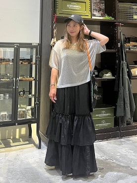 「アイテム（帽子）」を使った、RENAさん（レディース・153cm・40代）の夏コーディネート