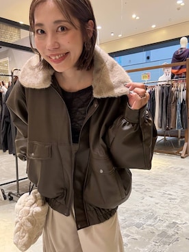 「アイテム（ブルゾン）」を使った、RENAさん（レディース・153cm）の秋コーディネート