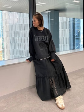「アイテム（スウェット）」を使った、RENAさん（レディース・153cm・40代）の夏コーディネート