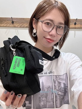 「アイテム（メガネ）」を使った、RENAさん（レディース・153cm・40代）の夏コーディネート