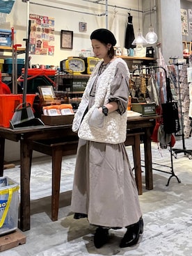 「アイテム（ワンピース/ドレス）」を使った、RENAさん（レディース・153cm・40代）の秋コーディネート