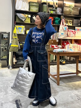 「アイテム（帽子）」を使った、RENAさん（レディース・153cm・40代）の秋コーディネート