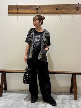 「アイテム（ハンドバッグ）」を使った、RENAさん（レディース・153cm・40代）の夏コーディネート