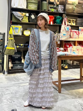 「アイテム（帽子）」を使った、RENAさん（レディース・153cm・40代）の秋コーディネート