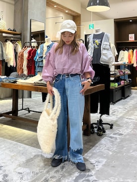 「アイテム（帽子）」を使った、RENAさん（レディース・153cm・40代）の夏コーディネート