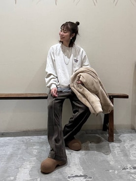 「アイテム（その他シューズ）」を使った、RENAさん（レディース・153cm・40代）の冬コーディネート