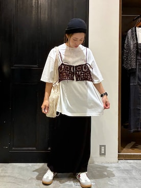 「アイテム（キャミソール）」を使った、RENAさん（レディース・153cm・40代）の夏コーディネート