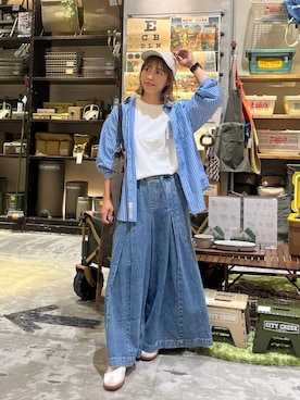 「アイテム（帽子）」を使った、RENAさん（レディース・153cm・40代）の秋コーディネート