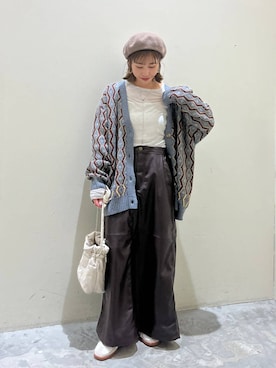 「アイテム（帽子）」を使った、RENAさん（レディース・153cm・40代）の秋コーディネート