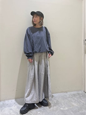 「アイテム（帽子）」を使った、RENAさん（レディース・153cm・40代）の秋コーディネート