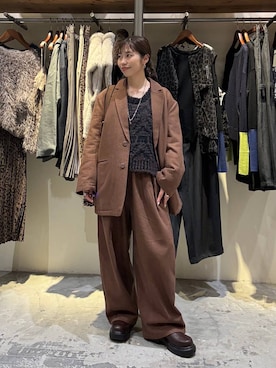 「アイテム（テーラードジャケット）」を使った、RENAさん（レディース・153cm・40代）の秋コーディネート