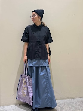 「アイテム（帽子）」を使った、RENAさん（レディース・153cm・40代）の夏コーディネート