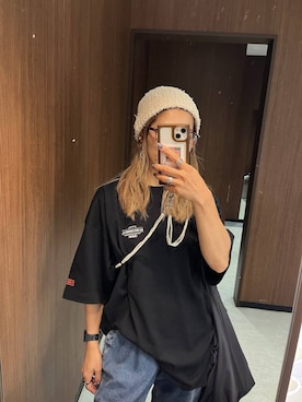 「アイテム（帽子）」を使った、RENAさん（レディース・153cm・40代）の夏コーディネート