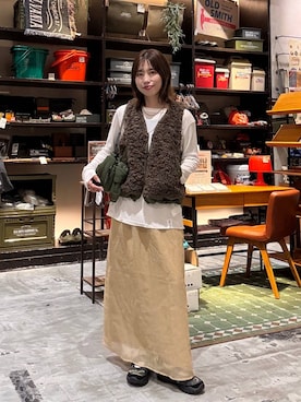 「niko and...（ニコアンド）のアイテム（ハンドバッグ）」を使った、RENAさん（レディース・153cm）の秋コーディネート