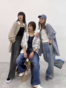 「niko and...（ニコアンド）のアイテム」を使った、RENAさん（レディース・153cm）の夏コーディネート