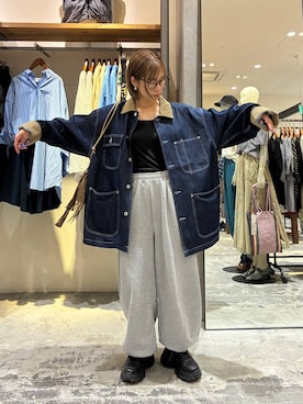 「アイテム（スウェットパンツ）」を使った、RENAさん（レディース・153cm・40代）の夏コーディネート