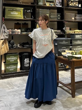「niko and...（ニコアンド）のオリジナルスニーカーソールローファー（ローファー）」を使った、RENAさん（レディース・153cm）の春コーディネート