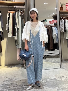 「niko and...（ニコアンド）のアイテム（トートバッグ）」を使った、RENAさん（レディース・153cm）の夏コーディネート