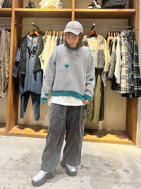 「アイテム（帽子）」を使った、RENAさん（レディース・153cm・40代）の秋コーディネート