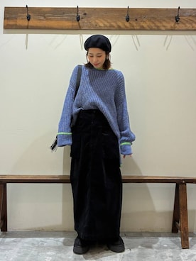 「アイテム（ハンチング/ベレー帽）」を使った、RENAさん（レディース・153cm・40代）の冬コーディネート