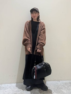 「アイテム（パーカー）」を使った、RENAさん（レディース・153cm・40代）の冬コーディネート