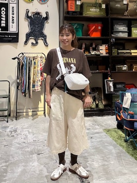 「niko and...（ニコアンド）のアイテム（その他パンツ）」を使った、RENAさん（レディース・153cm）の夏コーディネート