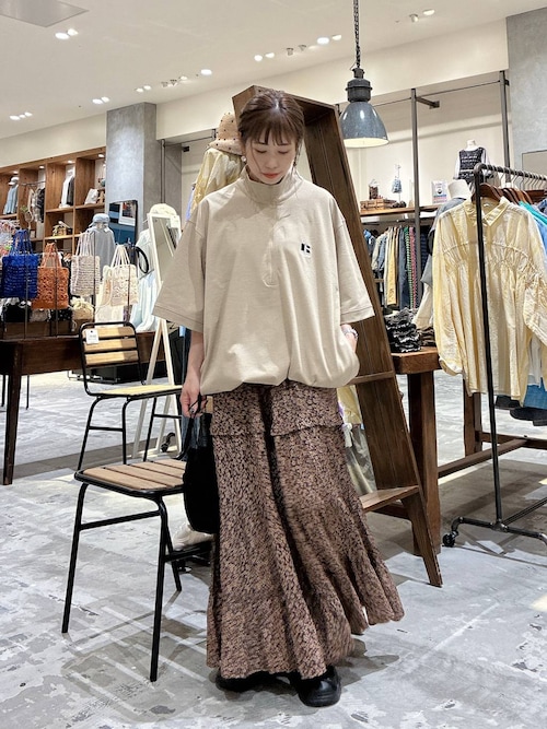 セール】【MODE NORM CORE】プリントティアードマキシスカート