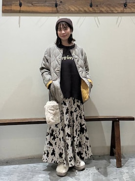 「アイテム（ダウンジャケット/コート）」を使った、RENAさん（レディース・153cm・40代）の冬コーディネート