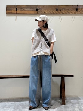 「ラフ」｜「アイテム（キャップ）」を使った、RENAさん（レディース・153cm）の秋コーディネート
