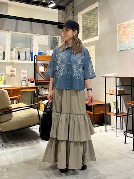 「アイテム（帽子）」を使った、RENAさん（レディース・153cm・40代）の春コーディネート