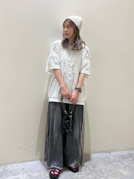 「アイテム（帽子）」を使った、RENAさん（レディース・153cm・40代）の春コーディネート