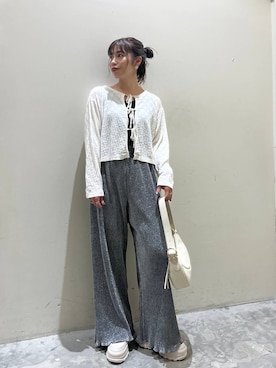 「niko and...（ニコアンド）のオリジナルスニーカーソールローファー（ローファー）」を使った、RENAさん（レディース・153cm）の春コーディネート
