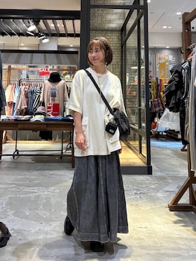 「niko and...（ニコアンド）のアイテム」を使った、RENAさん（レディース・153cm）の夏コーディネート
