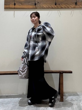 「niko and...（ニコアンド）のアイテム（トートバッグ）」を使った、RENAさん（レディース・153cm）の夏コーディネート